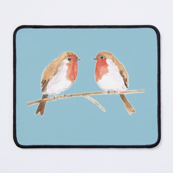 Item preview, Two robins watercolor designed and sold by Bwiselizzy.