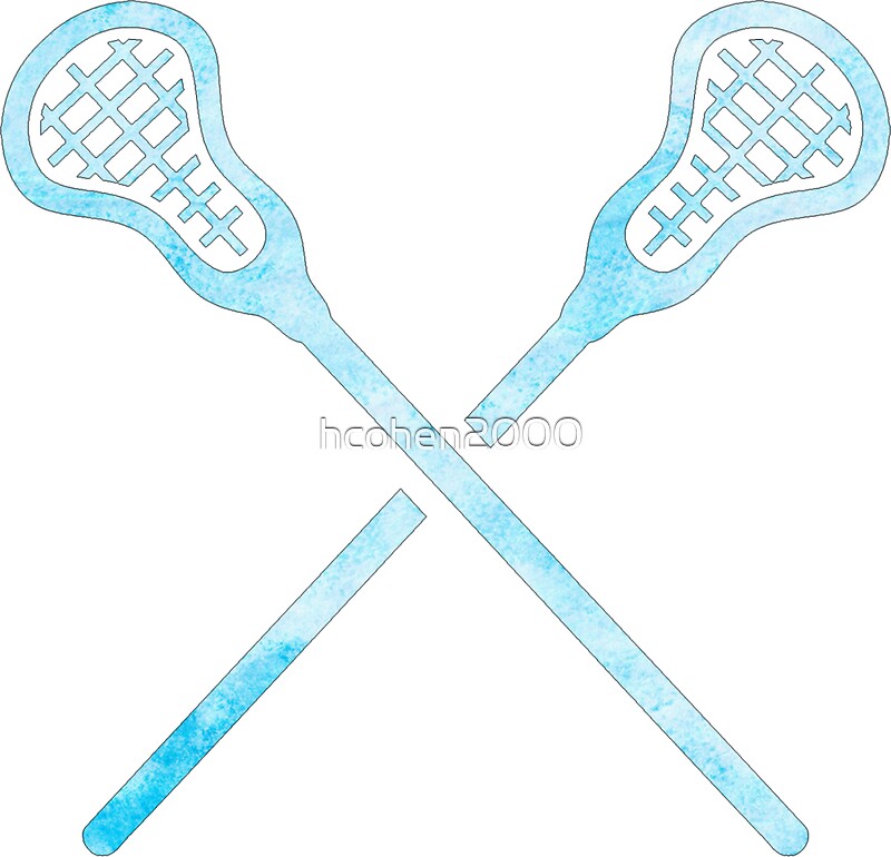 "Lacrosse Stick Light Blue" Stickers by hcohen2000 Redbubble