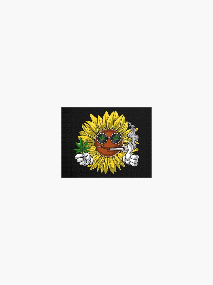Thumbnail 1 of 3, Jigsaw Puzzle, Sunflower Hippie Stoner designed and sold by Nikolay Todorov.