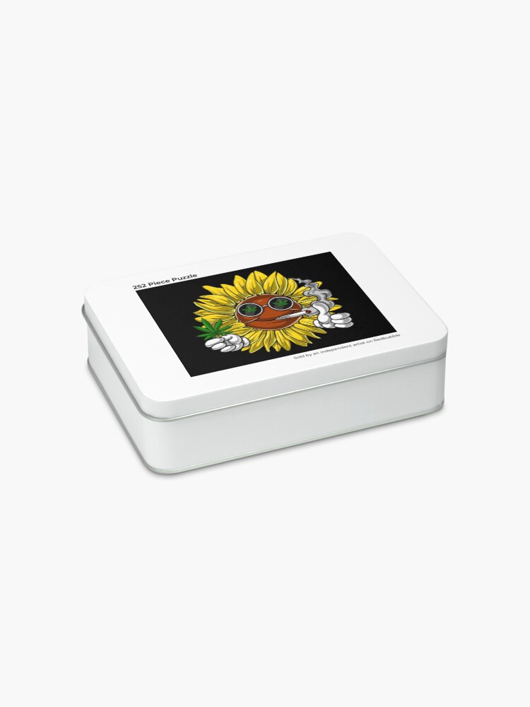 Thumbnail 2 of 3, Jigsaw Puzzle, Sunflower Hippie Stoner designed and sold by Nikolay Todorov.