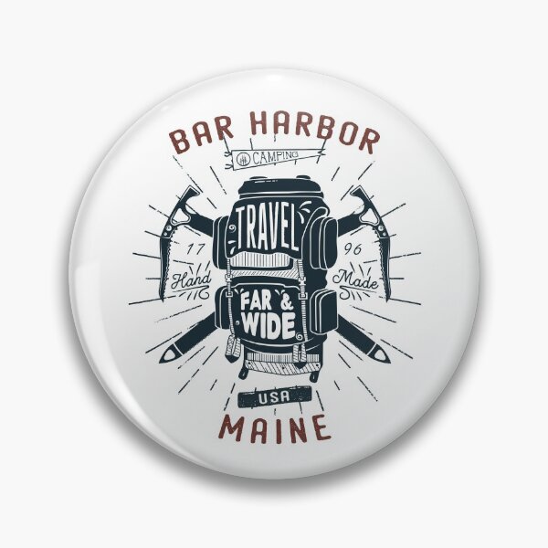 Item preview, Bar Harbor Maine Backpack Gear Retro designed and sold by KrisSidDesigns.