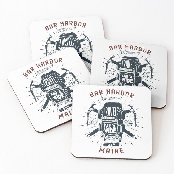 Item preview, Bar Harbor Maine Backpack Gear Retro designed and sold by KrisSidDesigns.
