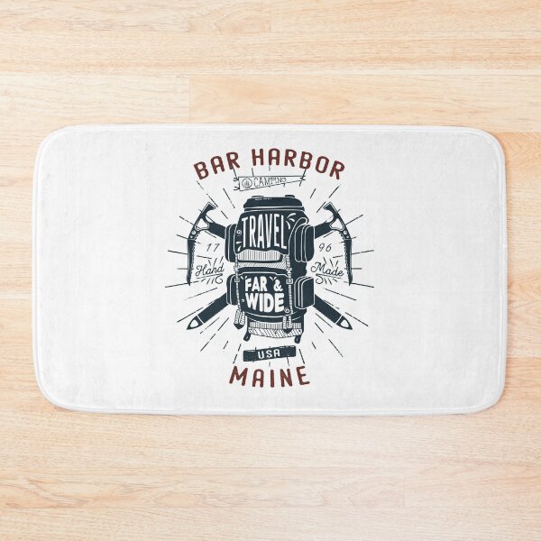 Item preview, Bar Harbor Maine Backpack Gear Retro designed and sold by KrisSidDesigns.
