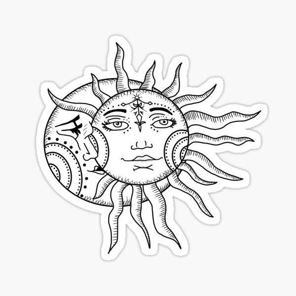 Sun and Moon Sticker