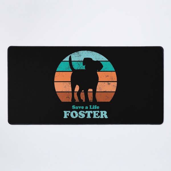 Item preview, Foster Dog Retro Sunset Teal/Orange designed and sold by MSwiftDesigns.