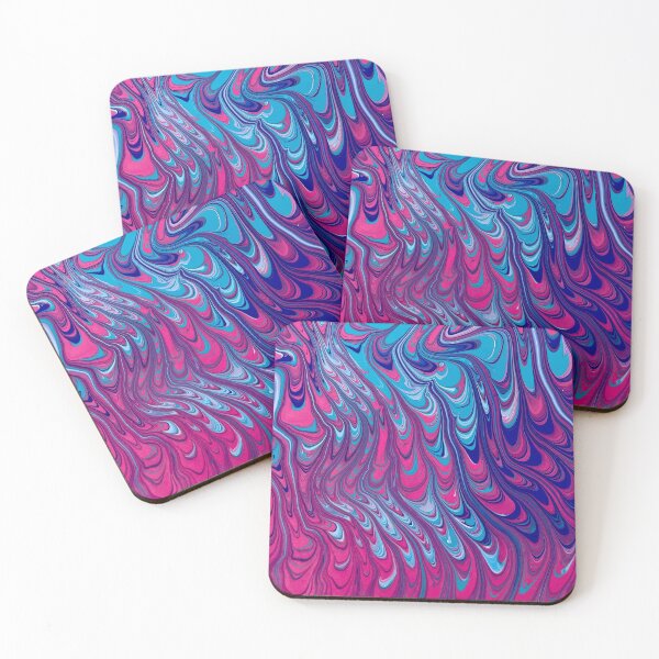 Item preview, Blue and Pink Abstract Acrylic Pour Art designed and sold by Adelle Smith.