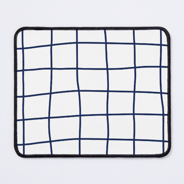 Item preview, Large Hand Drawn Grid (navy blue/white) designed and sold by Design Minds Boutique.