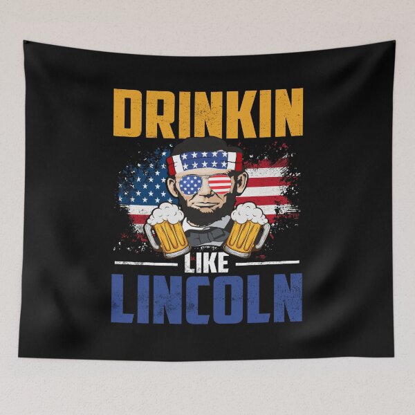 Item preview, Drinkin' Like Lincoln Funny 4th of July Vintage Party designed and sold by Urlan.