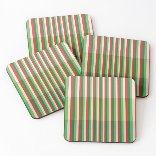Item preview, Green, Star White and Red Stipe Overlay Pattern designed and sold by taiche.