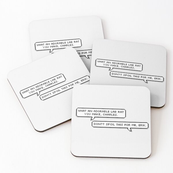 Item preview, “what an adorable lab rat you make, charles.” — “don’t spoil this for me, erik.” designed and sold by aeneix.