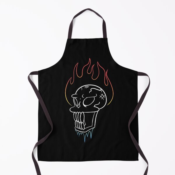 Item preview, Flaming Fire Frozen Ice Skeleton Skull designed and sold by Zeeph.