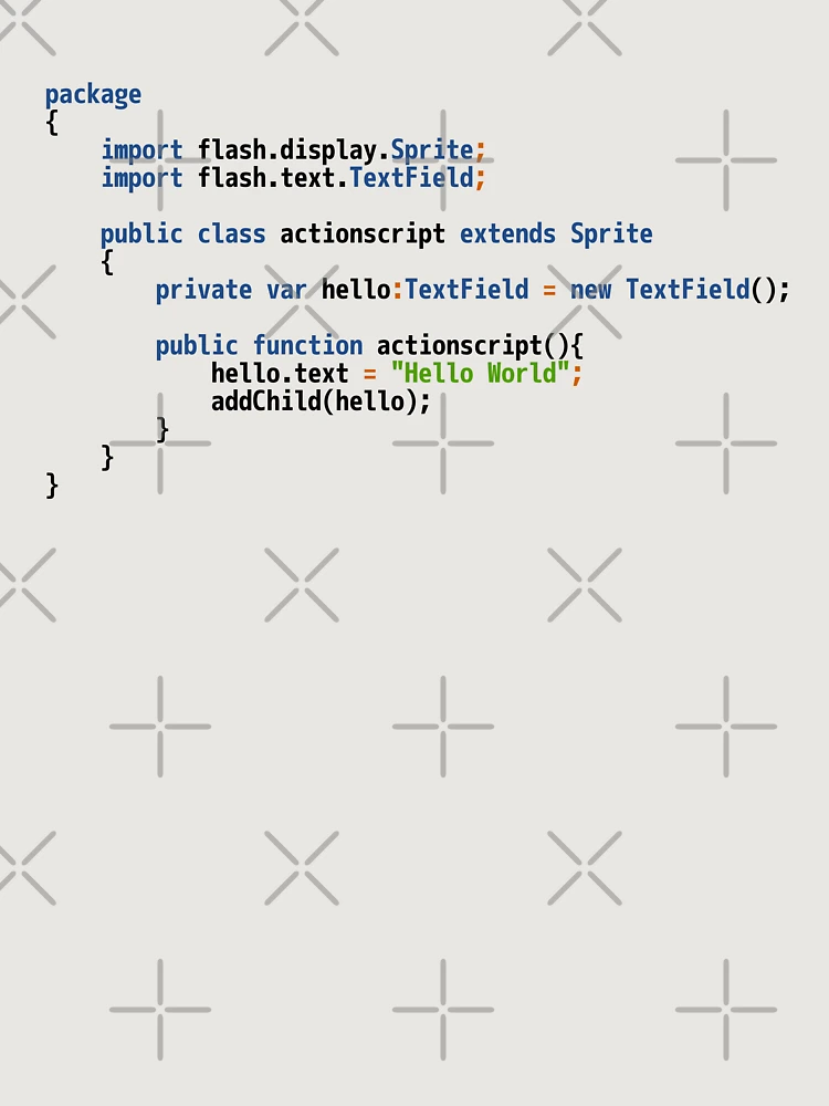 Thumbnail 6 of 6, Premium Oversized Hoodie, Hello World ActionScript Code - Light Syntax Scheme Coder Design designed and sold by geeksta.