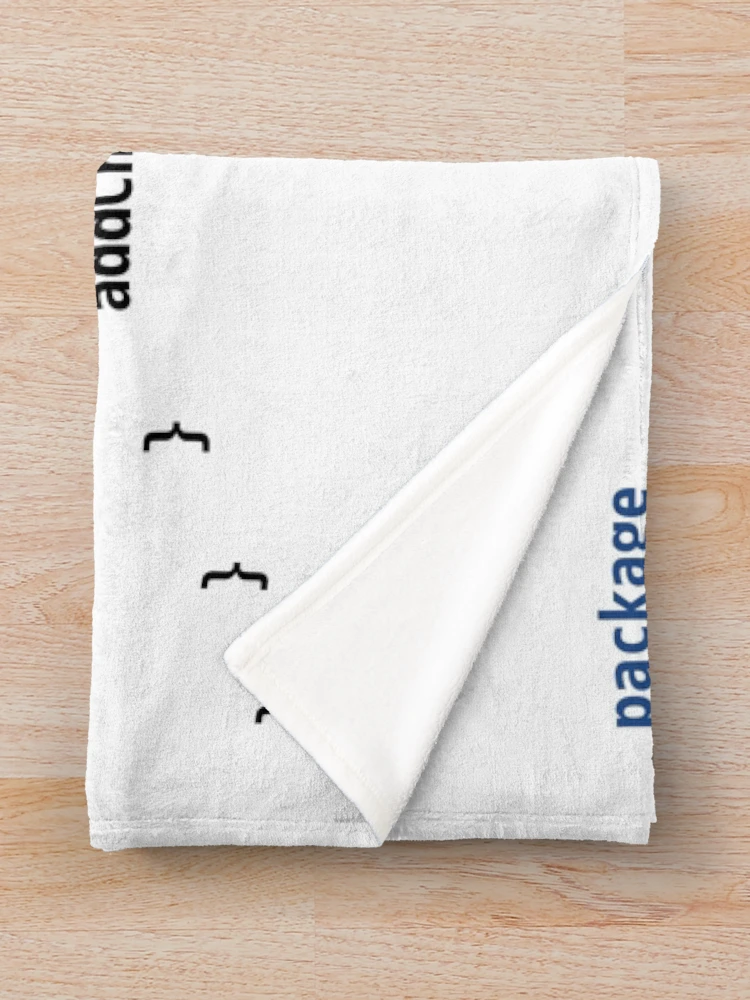 Thumbnail 3 of 6, Throw Blanket, Hello World ActionScript Code - Light Syntax Scheme Coder Design designed and sold by geeksta.