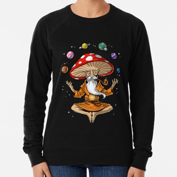Magic Mushroom Buddha Lightweight Sweatshirt