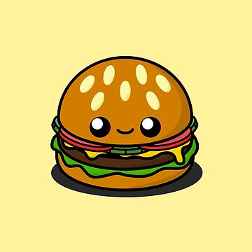 Cute Cartoon Burger || Hamburger || Foodie | Sticker