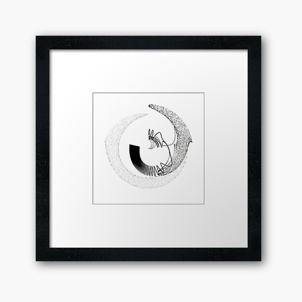 Monochrome Trigonometry #019 Framed Art Print