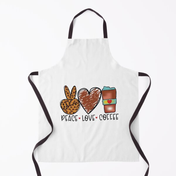 Item preview, Peace Love Coffee Funny Leopard Pattern Coffee Lover designed and sold by lady-fiona.