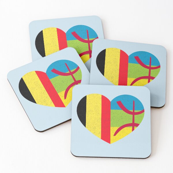 Item preview, Amazigh Kabyle Belgian Pride Heart Tamazgha Belgium Gift designed and sold by cssdru.