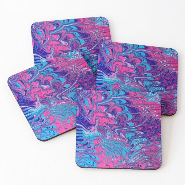 Item preview, Blue and Pink Abstract Fluid Artwork designed and sold by Adelle Smith.