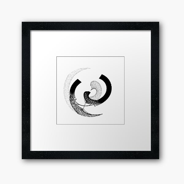 Monochrome Trigonometry #047 Framed Art Print