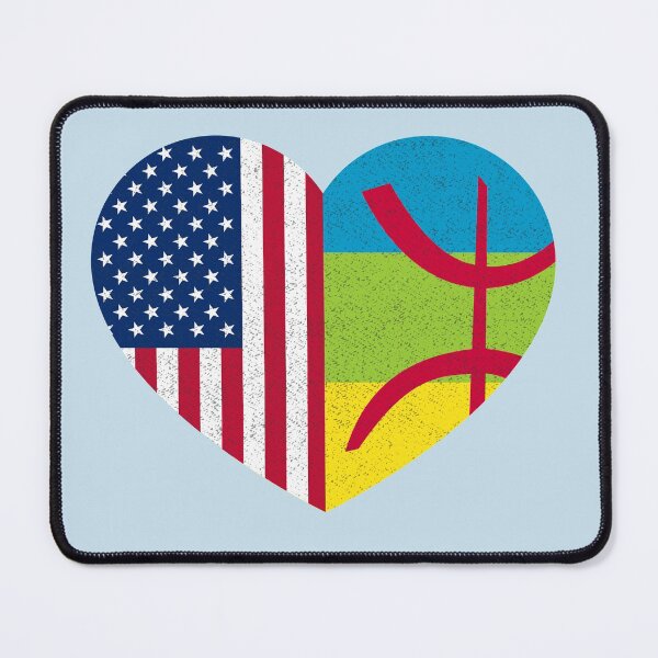 Item preview, Amazigh Kabyle American Pride Heart Tamazgha USA Flag Gift designed and sold by cssdru.