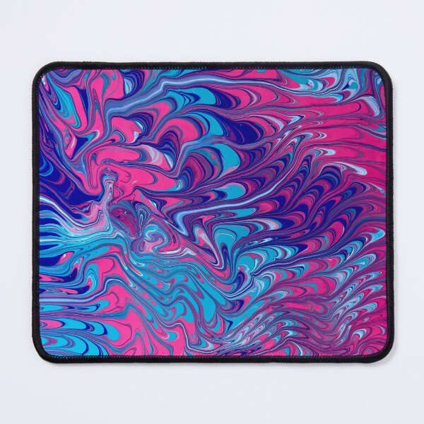 Item preview, Blue and Pink Abstract Fluid Artwork designed and sold by Adelle Smith.