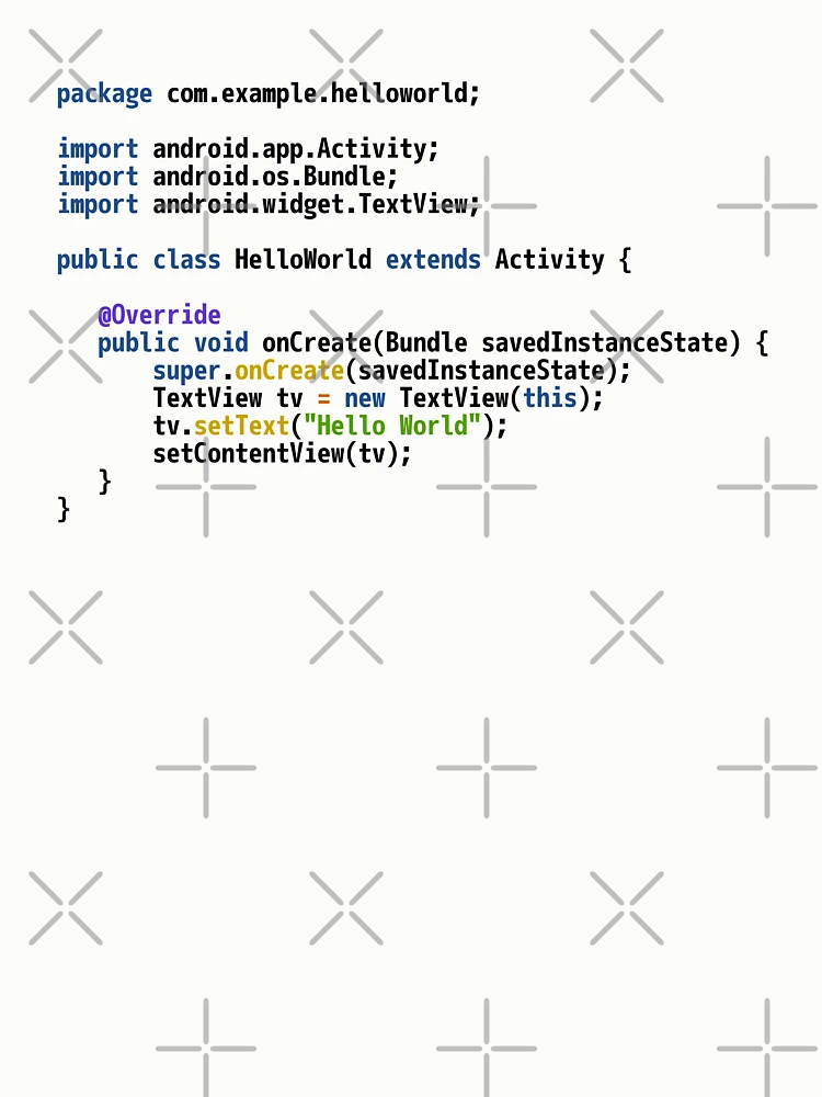 Thumbnail 6 of 6, Pullover Sweatshirt, Hello World Android Code - Light Syntax Scheme Coder Design designed and sold by geeksta.