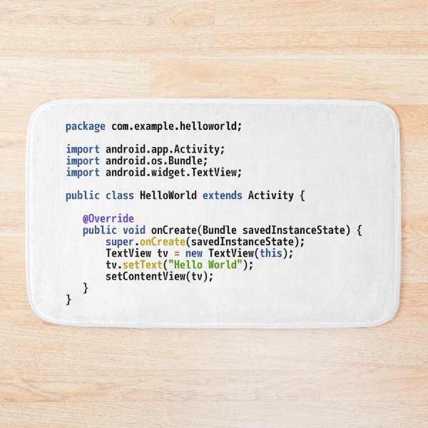 Item preview, Hello World Android Code - Light Syntax Scheme Coder Design designed and sold by geeksta.