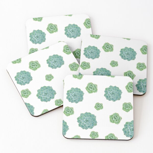 Item preview, Green Lovely Rose Succulent Plants Flower Pattern designed and sold by panattar.