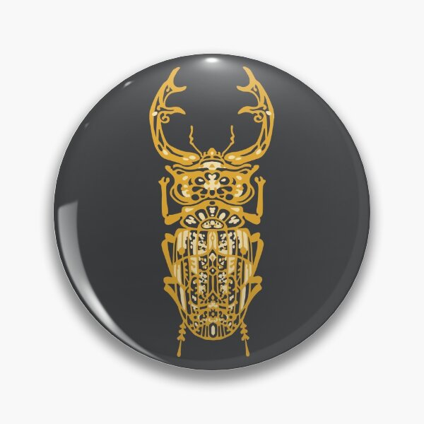 Item preview, Stag Beetle Pattern Design on Black  designed and sold by karolfuldesigns.