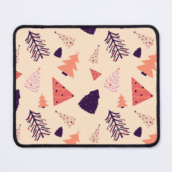 Item preview, Coral and Plum Christmas Trees designed and sold by Home Cyn Home.