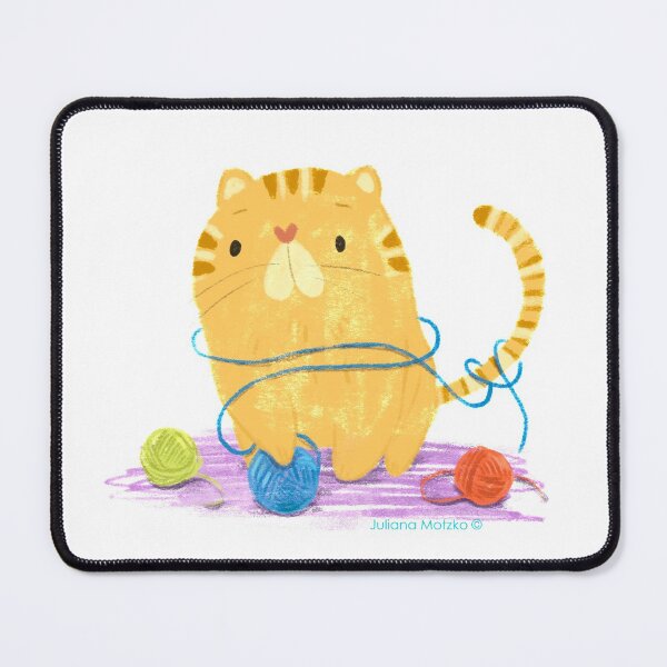 Item preview, Cat with balls of wool designed and sold by julianamotzko.