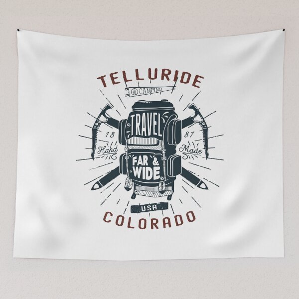 Artikelvorschau, Telluride Colorado Rucksack Gear Retro entworfen und verkauft von KrisSidDesigns.