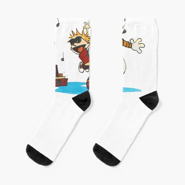 Vista previa del artículo con la obra «calvin hobbes música baile», diseñado y vendido por bazilebetty.
