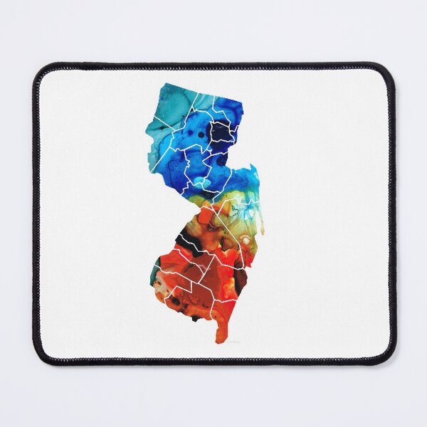 Item preview, New Jersey - State Map By Sharon Cummings designed and sold by Sharon Cummings Art.