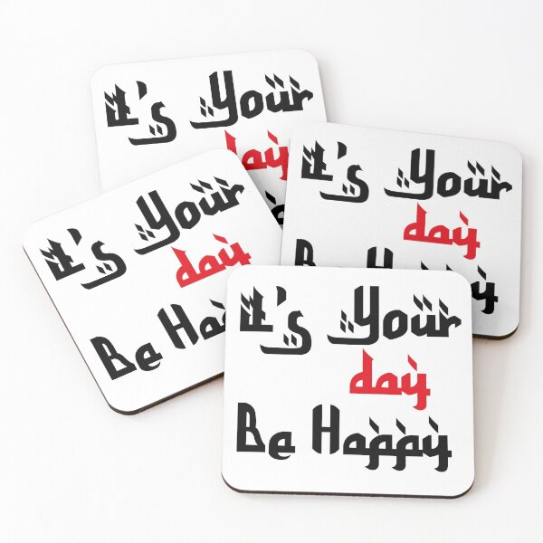 Item preview, It's Your Day, Be Happy, Black and Red Colors in Arabic Calligraphy For a Good Day designed and sold by soufiane bouhfad.