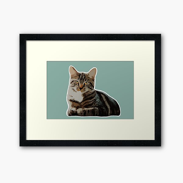 Item preview, Tabby Cat (Green) designed and sold by jelibobs ..