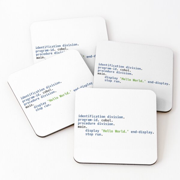 Item preview, Hello World COBOL Code - Light Syntax Scheme Coder Design designed and sold by geeksta.