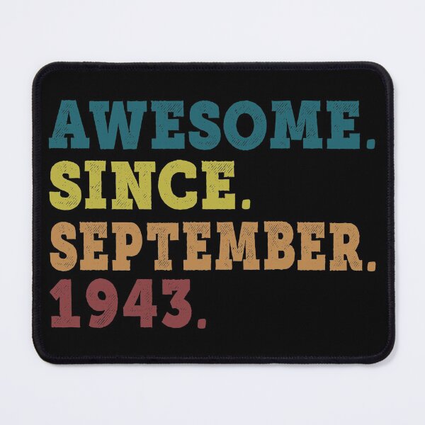 Item preview, Awesome Since September 1943 Retro Vintage 78th Birthday Gift designed and sold by designbychow.