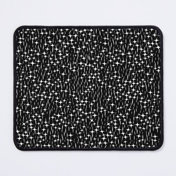 Item preview, White and black scattered stars and dashes pattern designed and sold by BLMcreations.
