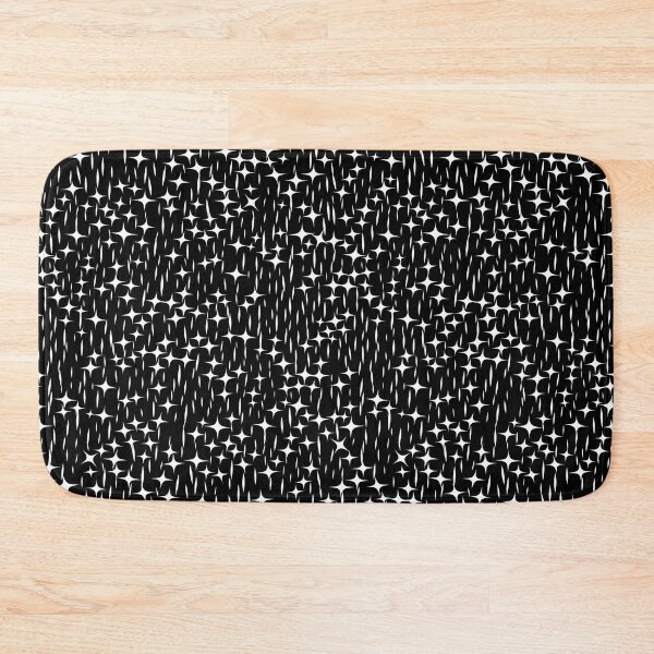 Item preview, White and black scattered stars and dashes pattern designed and sold by BLMcreations.