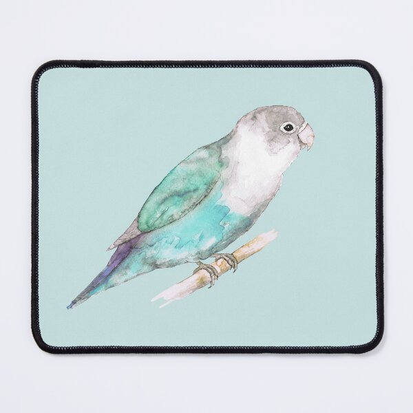 Item preview, A watercolor painting of a blue lovebird designed and sold by Bwiselizzy.