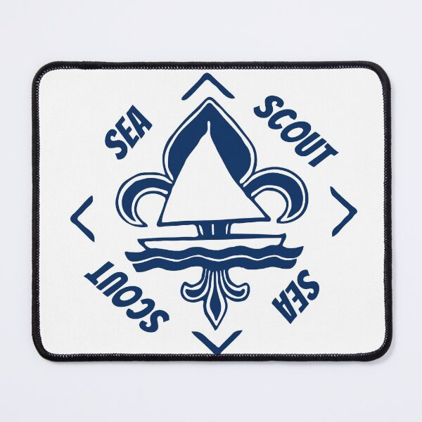 Item preview, Sea Scout - Navy Blue Vintage Logo - Sailor Boat with Heraldic Lily designed and sold by Vintage-TM.