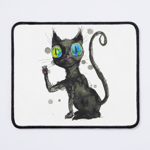 Item preview, Black kitty with green eyes designed and sold by Bwiselizzy.