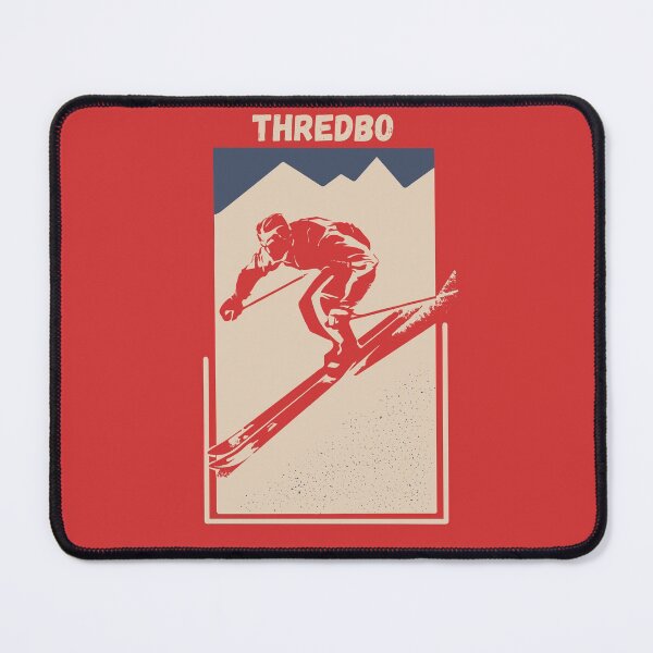 Item preview, Thredbo Australie Vintage Red Ski Mountain Poster designed and sold by Vintage-TM.