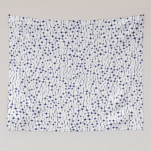 Item preview, Blue and white stars and dashes pattern designed and sold by BLMcreations.