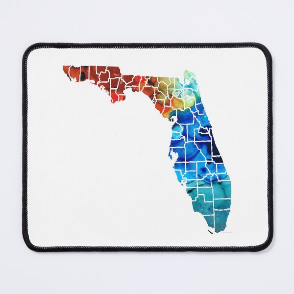 Item preview, Florida - Map By Counties Sharon Cummings Art designed and sold by Sharon Cummings Art.