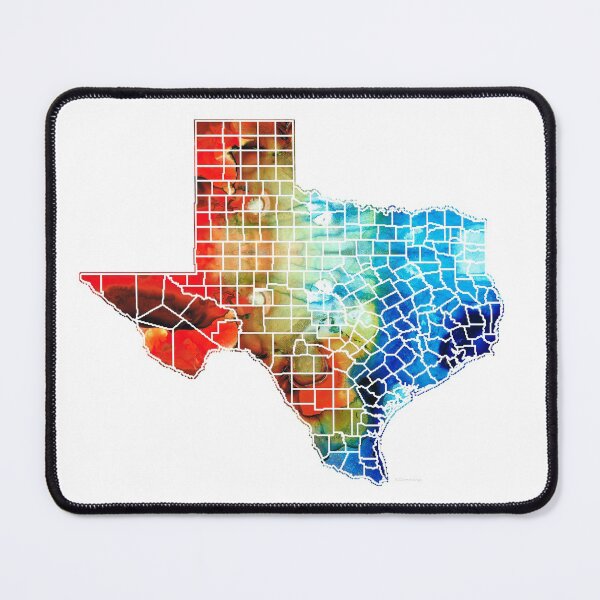 Item preview, Texas Map - Counties By Sharon Cummings designed and sold by Sharon Cummings Art.