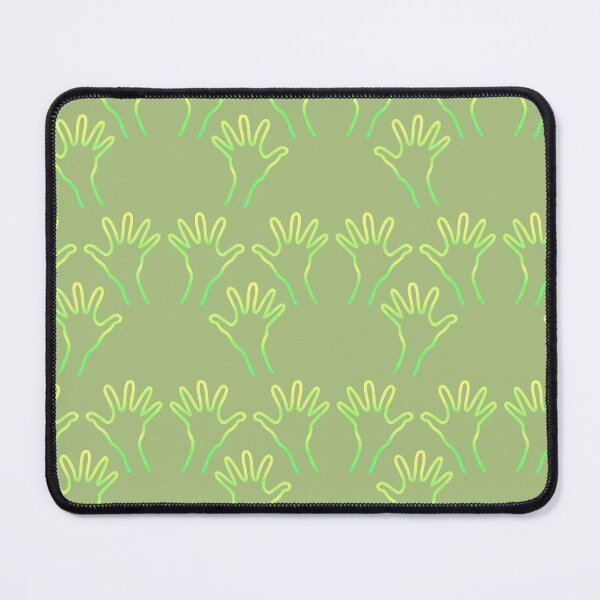 Artikelvorschau, Cave Hands Anew Yellow-Green on Soft Sage 5748 entworfen und verkauft von Art in My Loft.