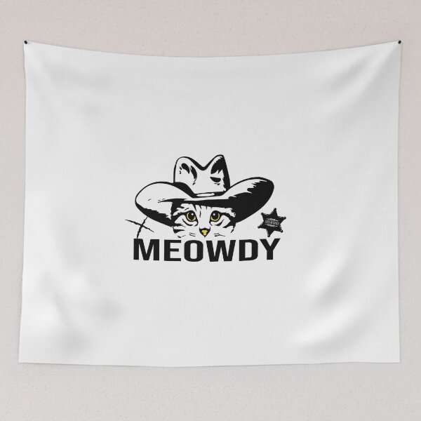 Item preview, Meowdy Funny Mashup Between Meow And Howdy Cat Meme T-Shirt designed and sold by Ojosvalle.